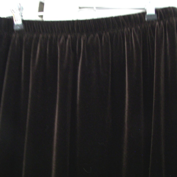 VINTAGE 90s BROWN VELVET SKIRT sz M PETITE - Picture 2 of 2